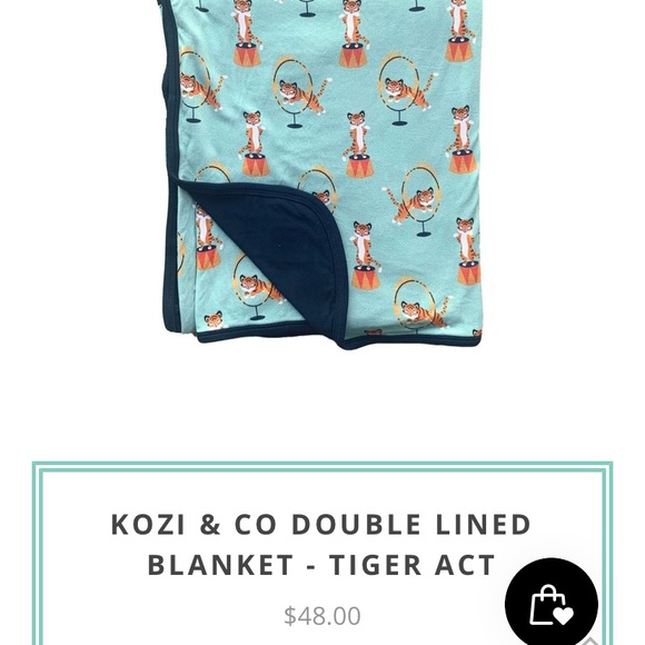 Kozi&Co giraffe ruffled double layer blanket - Picture 2 of 2